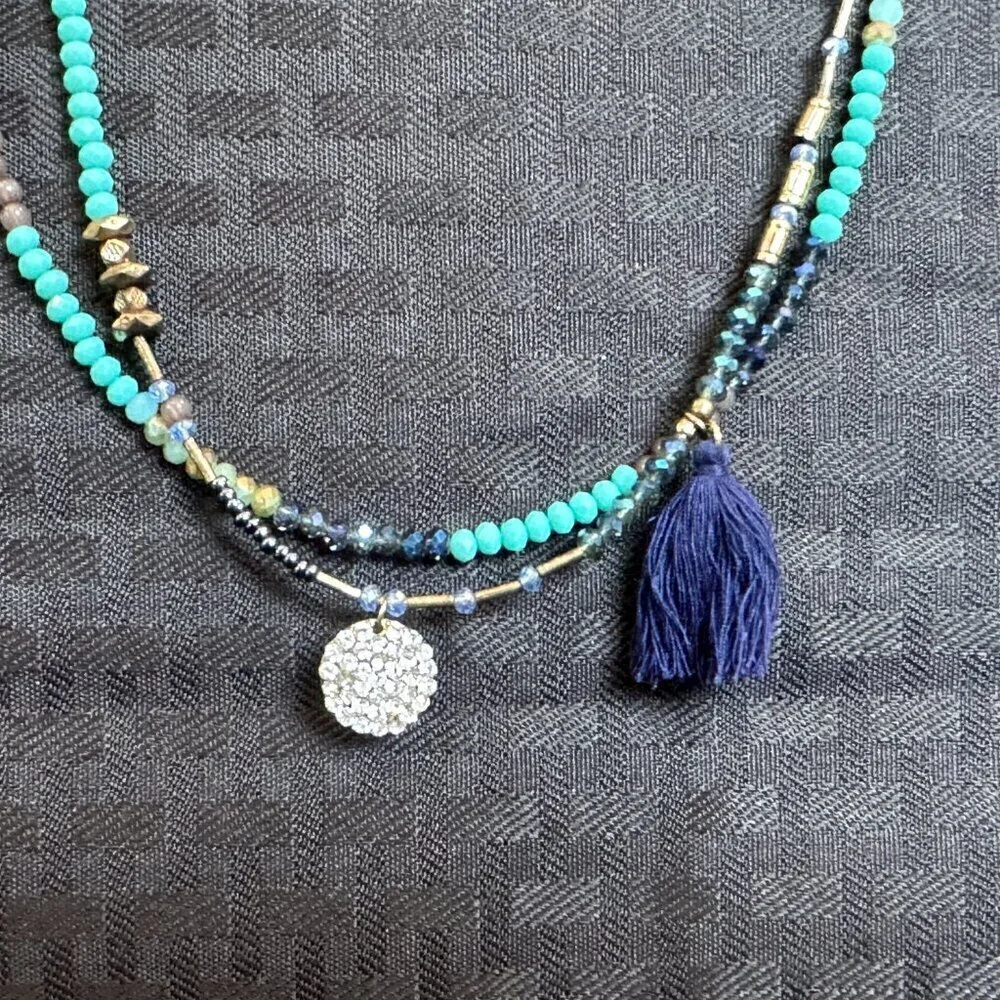 Torrid Layered Beaded Necklace With Tassel